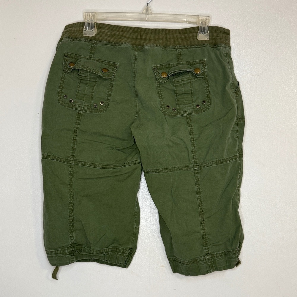 Old Navy Coast to Coast Mens Green Cargo Shorts Stretch Knit Waist‎ Size M - Picture 2 of 8